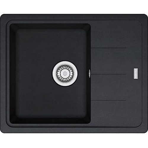 Мойка кухонная Franke Basis, фрагранит, прямоугольник, с крылом, 620х500х200мм, чаша – 1, накладная, BFG 611-62, оникс