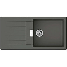 Мойка кухонная Hansgrohe S52, гранит, прямоугольник, с крылом, 980х480х190мм, чаша – 1, врезная, S52-F480, серый камень