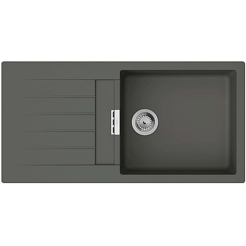 Мойка кухонная Hansgrohe S52, гранит, прямоугольник, с крылом, 980х480х190мм, чаша – 1, врезная, S52-F480, серый камень