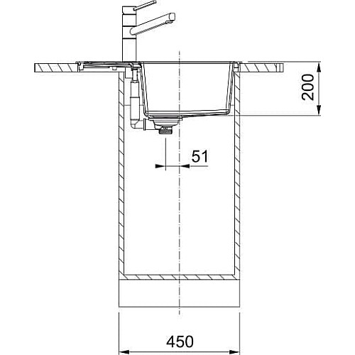 Мойка кухонная Franke Sirius 2 тектонайт, прямоугольная, с крылом, 620х500х200мм, чаша - 1, врезная, бежевый