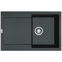 Мойка кухонная Franke Centro, фрагранит, прямоугольник, с крылом, 780х500х200мм, чаша – 1, врезная, CNG 611-78 XL, черный матовый