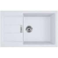 Мийка кухонна Franke Sirius, тектонайт, прямокутник, з крилом, 780х500х200мм, чаша - 1, накладна, S2D 611-78 XL , білий