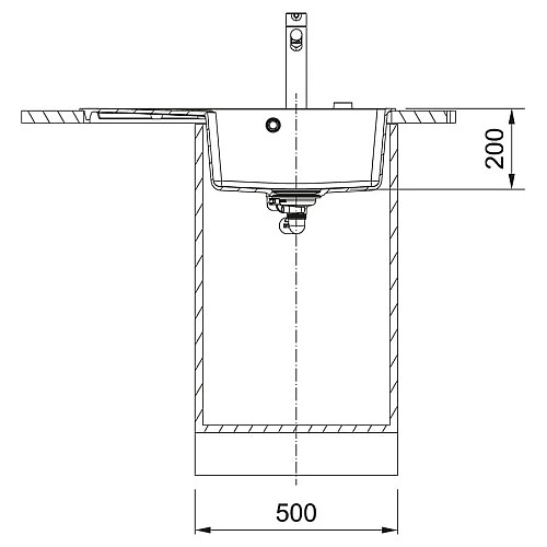 Мойка кухонная Franke Centro, фрагранит, прямоугольник, с крылом, 780х500х200мм, чаша - 1, накладная, CNG 611-78 TL, бежевый