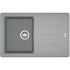 Мийка кухонна Franke Basis, фраграніт, прямокутник, з крилом, 780х500х200мм, чаша - 1, накладна, BFG 611-78, сірий камінь