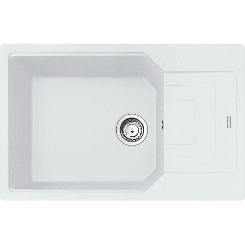 Мойка кухонная Franke Urban, фрагранит, прямоугольник, с крылом, 780х500х220мм, чаша – 1, накладная, UBG 611-78 XL, белый