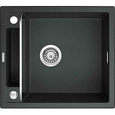 Мийка кухонна Deante Magnetic, граніт, квадрат, без крила, 560х500х219мм, чаша - 1, накладна, металічний графіт