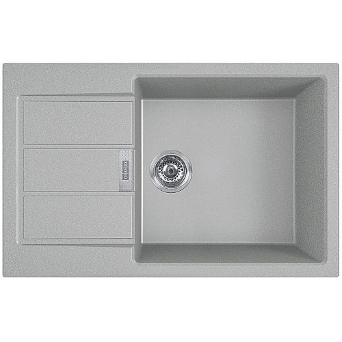 Мойка кухонная Franke Sirius, тектонайт, прямоугольник, с крылом, 780х500х200мм, чаша - 1, накладная, S2D 611-78 XL, серый