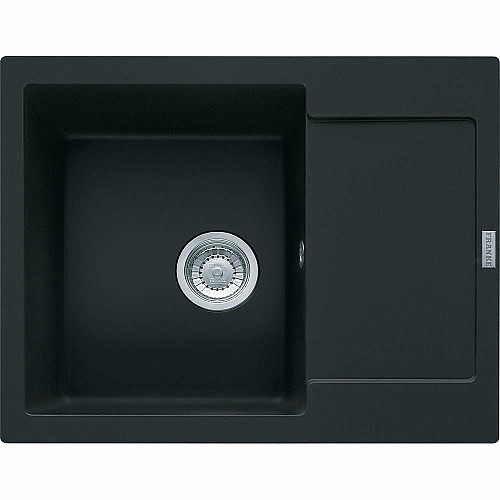 Мойка кухонная Franke Maris, фрагранит, прямоугольник, с крылом, 620х500х200мм, чаша – 1, врезная, MRG 611-62, черный матовый