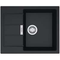 Мойка кухонная Franke Sirius, тектонайт, прямоугольник, с крылом, 620х500х200мм, чаша - 1, накладная, SD2 611-62, черный