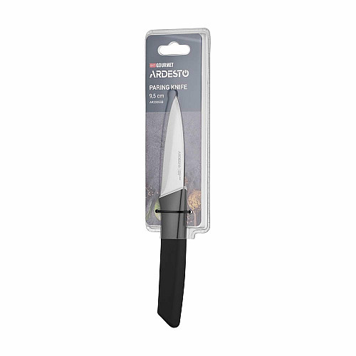 Кухонный нож для овощей ARDESTO Gemini Gourmet, 9.5см, нержавеющая сталь, пластик, черный