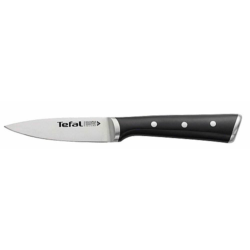 Кухонный нож для чистки овощей Tefal Ice Force, 9см, нержавеющая сталь, пластик, черный
