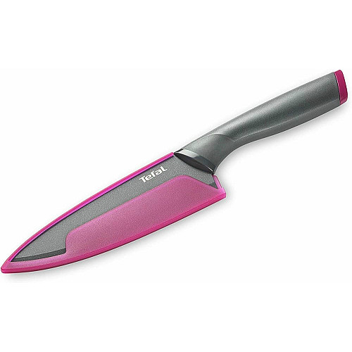 Кухонный нож поварской Tefal Fresh Kitchen, 15см, с чехлом, нержавеющая сталь, пластик, серый
