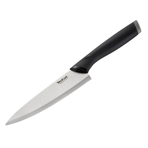 Кухонный нож поварской Tefal Comfort, 15см, с чехлом, нержавеющая сталь, пластик, черный