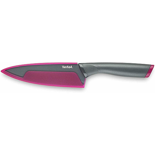 Кухонный нож поварской Tefal Fresh Kitchen, 15см, с чехлом, нержавеющая сталь, пластик, серый