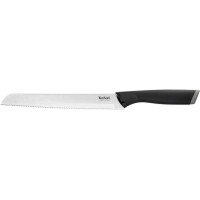 Ніж для хліба Tefal Comfort, з чохлом, 20см, нержавіюча сталь, пластик, чорний