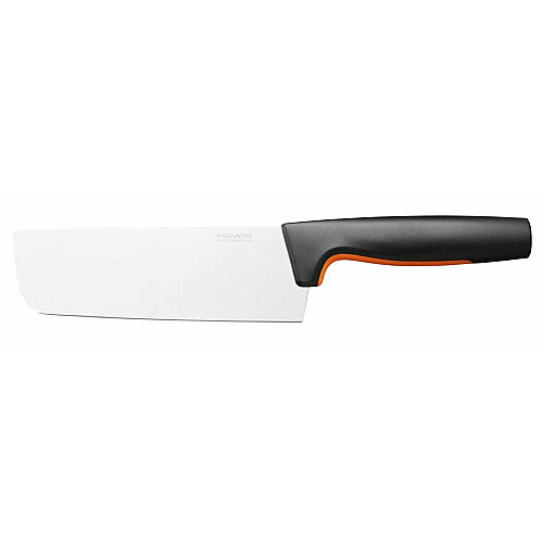 Кухонный нож поварской Nakiri Fiskars Functional Form, 15.8см, нержавеющая сталь, пластик, черный