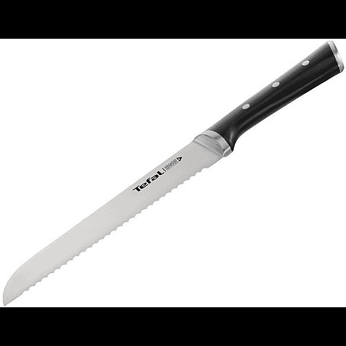 Ніж для хліба Tefal Ice Force, 20см, нержавіюча сталь, пластик, чорний