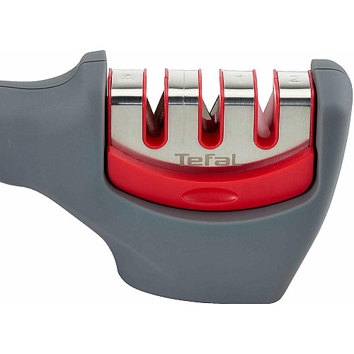 Точилка для ножей Tefal Fresh Kitchen, нержавеющая сталь, пластик, серый