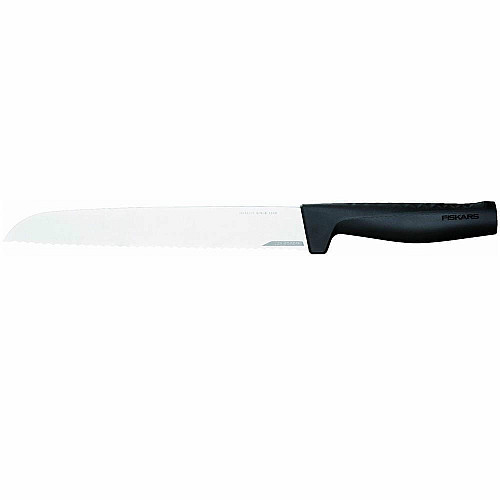 Кухонный нож для хлеба Fiskars Hard Edge, 22см, нержавеющая сталь, пластик, черный