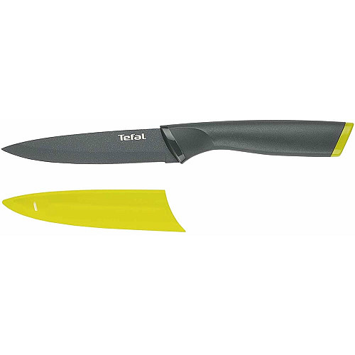 Кухонный нож универсальный Tefal Fresh Kitchen, 12см, с чехлом, нержавеющая сталь, пластик, серый