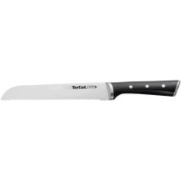 Ніж для хліба Tefal Ice Force, 20см, нержавіюча сталь, пластик, чорний