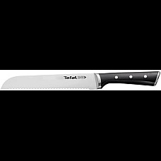 Ніж для хліба Tefal Ice Force, 20см, нержавіюча сталь, пластик, чорний