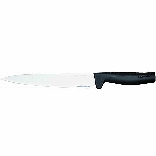 Кухонний ніж для м'яса Fiskars Hard Edge, 21.6см, нержавіюча сталь, пластик, чорний