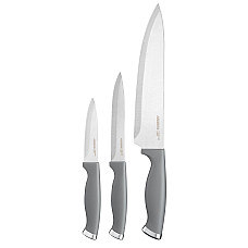 Набір ножів ARDESTO Gemini Gourmet, 3 предмети, нержавіюча сталь, пластик, сірий