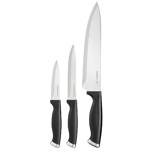 Набор ножей ARDESTO Gemini Gourmet, 3 предмета, нержавеющая сталь, пластик, черный