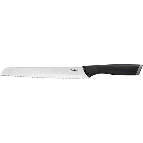 Нож для хлеба Tefal Comfort, с чехлом, 20см, нержавеющая сталь, пластик, черный