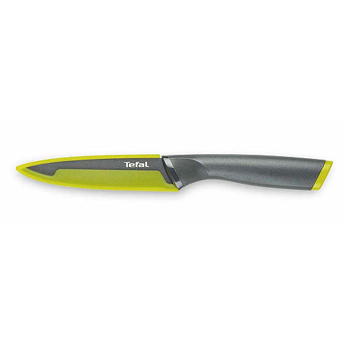 Кухонный нож универсальный Tefal Fresh Kitchen, 12см, с чехлом, нержавеющая сталь, пластик, серый