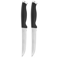 Набір ножів для стейка ARDESTO Gemini Gourmet, 2 предмети, нержавіюча сталь, пластик, чорний
