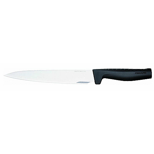 Кухонний ніж для м'яса Fiskars Hard Edge, 21.6см, нержавіюча сталь, пластик, чорний