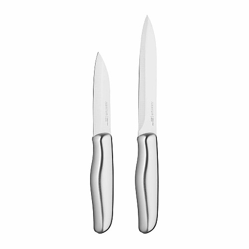 Набор ножей ARDESTO Gemini Gourmet, 2 предмета, нержавеющая сталь, пластик, серый