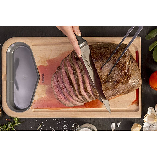 Кухонний ніж кухарський Tefal Ice Force, 20см, нержавіюча сталь, пластик, чорний