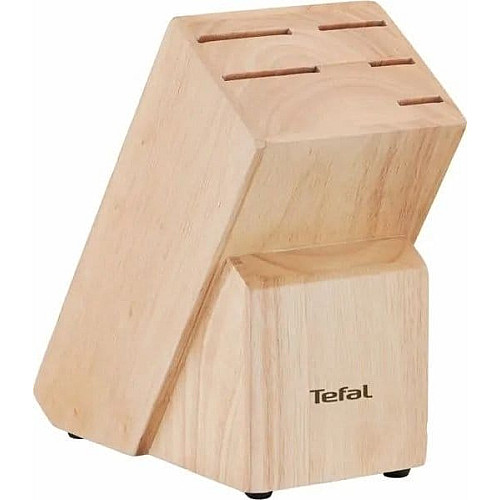 Набор ножей Tefal Ice Force, 5пр., с деревянной колодкой, нержавеющая сталь, пластик, черный