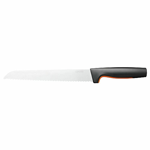 Кухонный нож для хлеба Fiskars Functional Form, 21.3см, нержавеющая сталь, пластик, черный