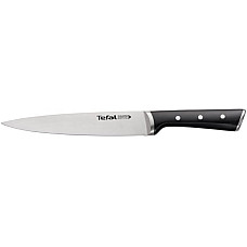 Кухонний ніж поварський Tefal Ice Force, 20см, нержавіюча сталь, пластик, чорний