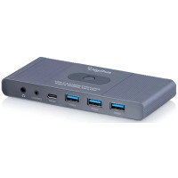Комутатор DIGITUS Desktop KVM, 2x1 HDMI, 3xUSB 3.0, 1xUSB-C, 4K, Core Line