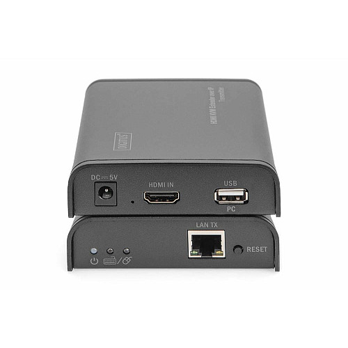 Подовжувач DIGITUS HDMI KVM по IP, комплект, Full HD, 1080p, через мережевий кабель (Cat 5, 5E, 6), 120м