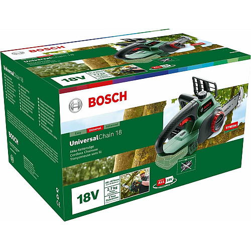 Пила ланцюгова акумуляторна Bosch UniversalChain 18 18В шина 20см 3кг без АКБ та ЗП