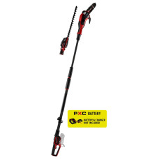 Кущоріз-висоторіз телескопічний акумуляторний Einhell Professional GP-LC 18/20 Li T BL + GP-HH 18/50 Li T BL 18В - набір з 2 насадок: кущоріз 550мм і пилка 200мм 5.93кг без АКБ та ЗП