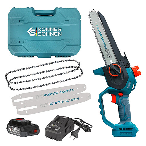 Пила ланцюгова акумуляторна Konner&Sohnen KS MCS20V-8 CASE 20В акб 1х2А·год шина 20см ЗП 1.45кг