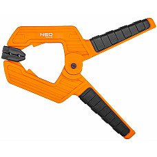 Струбцина Neo Tools, зажим пружинный, пластик, 75мм