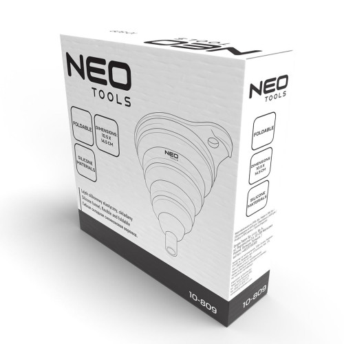 Лійка автомобільна Neo Tools (воронка)  145х105мм силікон, складна 0.85кг