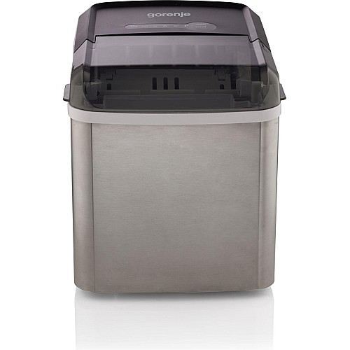 Ледогенератор бытовой Gorenje, 12кг/сутки, 1,3л, дисплей, серебристо-черный