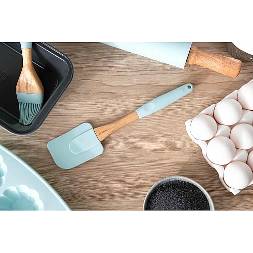 Лопатка ARDESTO Tasty Baking, 26.7см, силікон, дерево, блакитний