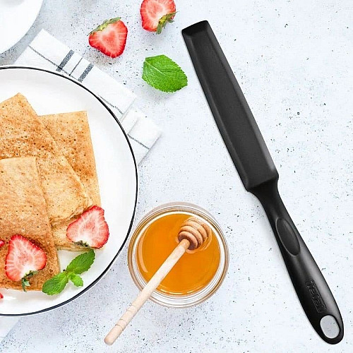 Лопатка кухонная для блинов Tefal Bienvenue, узкая, пластик, черный