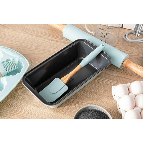 Лопатка ARDESTO Tasty Baking, 26.7см, силікон, дерево, блакитний