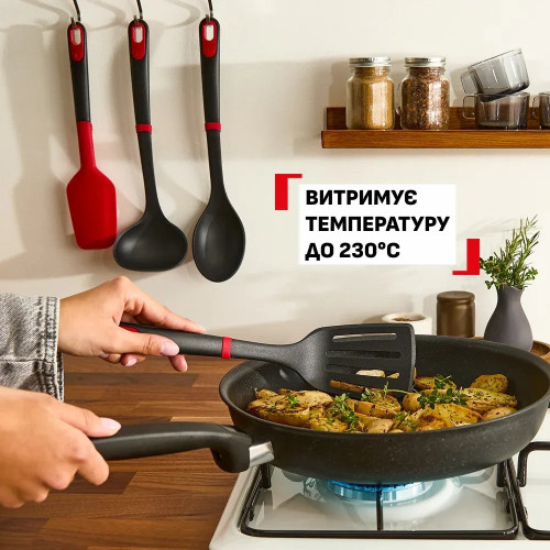 Ложка Tefal Ingenio+, пластик, червоно-чорний